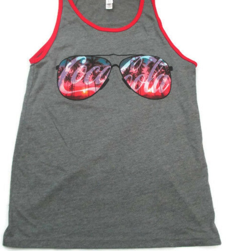 Coca-Cola Shades Gray Tank Top Size Medium